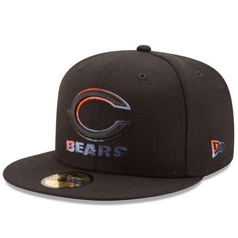 Men's New Era Black Chicago Bears Color Dim 59FIFTY Fitted Hat ...