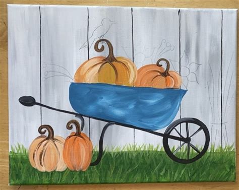 Fall Wheelbarrow Painting - Step By Step Painting With Tracie Kiernan