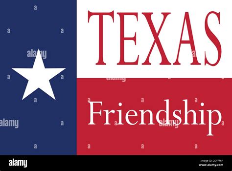 The flag of the USA state of TEXAS with friendship motto Stock Vector Image & Art - Alamy