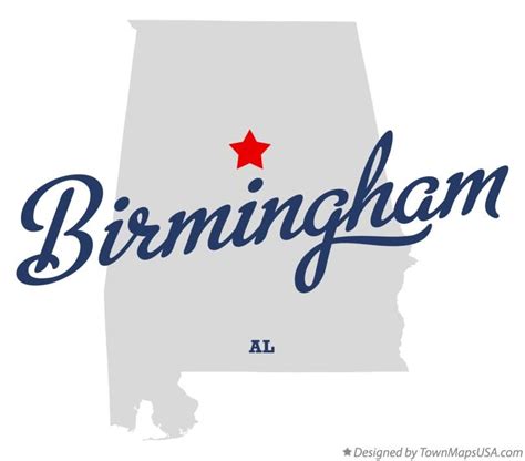 Map of Birmingham Alabama AL | Birmingham, Birmingham alabama, Map