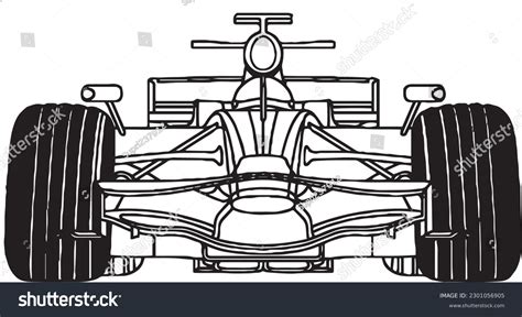 Racing Car Formula One Vector Racing Stock Vector (Royalty Free ...