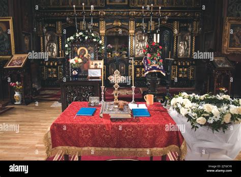 The interior of a Christian church Stock Photo - Alamy