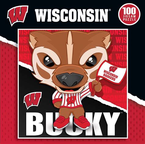 Wisconsin Badgers NCAA Mascot , 100 Pieces, MasterPieces | Puzzle Warehouse