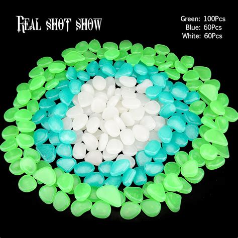 Homder 220pcs Glow in the Dark Garden Pebbles for Walkways & Decor and ...