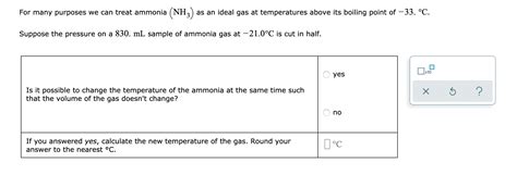 Solved For many purposes we can treat ammonia (NHz) as an | Chegg.com