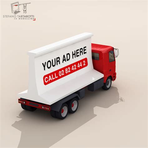 Ad truck 3D Model - FlatPyramid