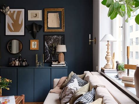 A Small Nordic Home with Dark Blue Accent Walls - The Nordroom