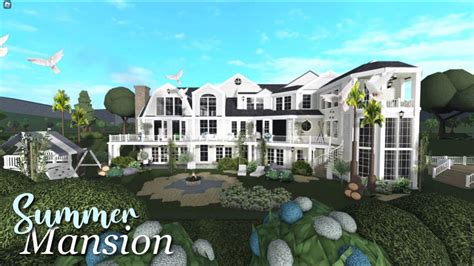 Realistic Summer Mansion Bloxburg Speedbuild - YouTube