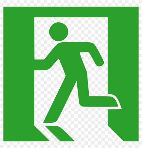 File - Sde-exitsign - Svg - Emergency Exit Sign Vector - Free Transparent PNG Clipart Images ...