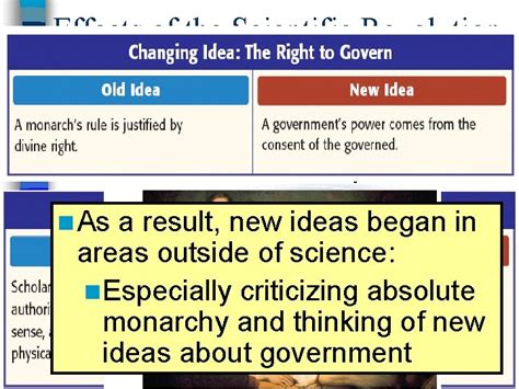 Effects of the Scientific Revolution n During the