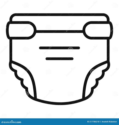 Nappy Diaper Icon, Outline Style Stock Vector - Illustration of toddler ...