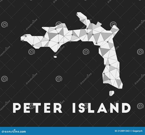 Peter Island - Communication Network Map of. Stock Vector ...