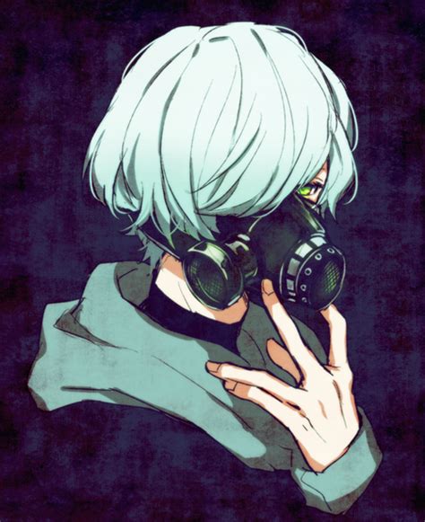 anime, art, boy, pretty, blue, and gas mask image Art Manga, Manga ...