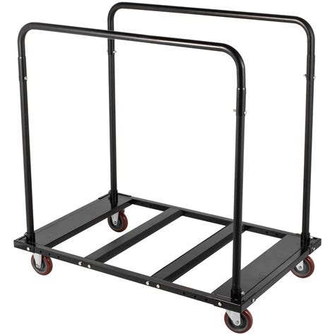 Buy Happybuy Folding Table Cart Black Table Rack for 60" Round Tables Heavy Duty Table Trolley ...