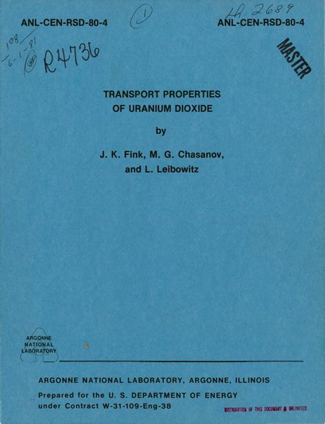 Transport properties of uranium dioxide - UNT Digital Library