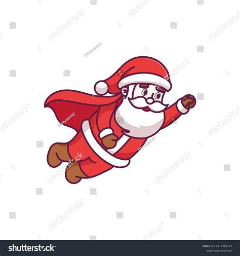 Cute Santa Claus Cartoon Character Flying Stock Vector (Royalty Free) 2218785797 | Shutterstock