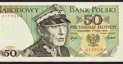 Poland 50 Zloty banknote 1975 Karol Swierczewski|World Banknotes ...