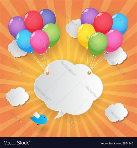 Balloon sky background Royalty Free Vector Image