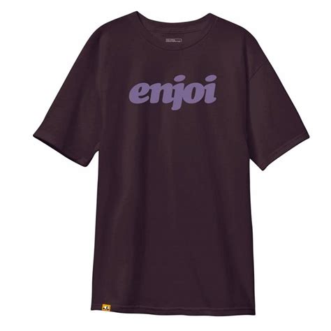 Enjoi Skateboards Flocked Premium Skate T-Shirt - Wine - SKATE CLOTHING ...