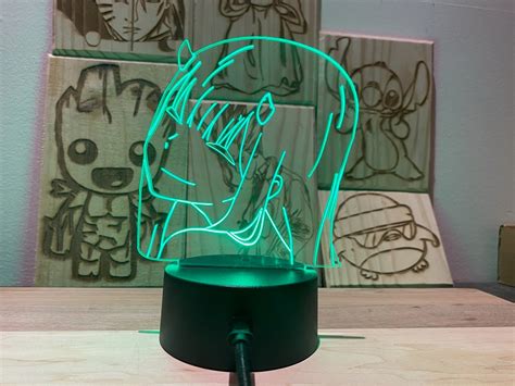 002 Acrylic LED Night Light, Desk Lamp - Etsy