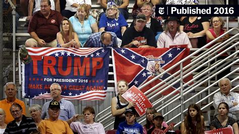 As Trump Rises, So Do Some Hands Waving Confederate Battle Flags - The New York Times