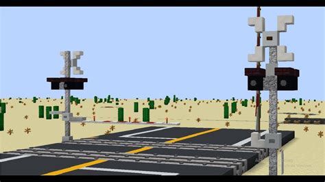 minecraft railroad crossing gate tutorial - YouTube