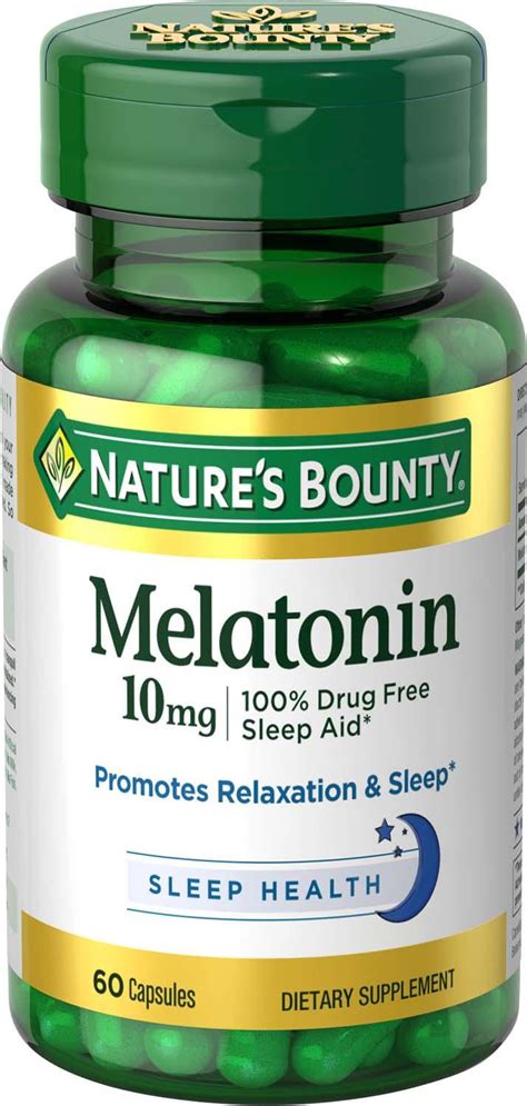 Amazon.com: Nature's Bounty Melatonin 10 mg, 60 Capsules: Health & Personal Care