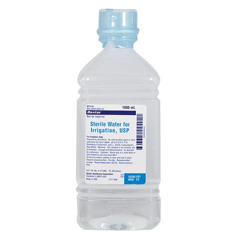 Sterile Water, irrigation, 1000 ml, Rx - PHARMACEUTICALS - NorMed