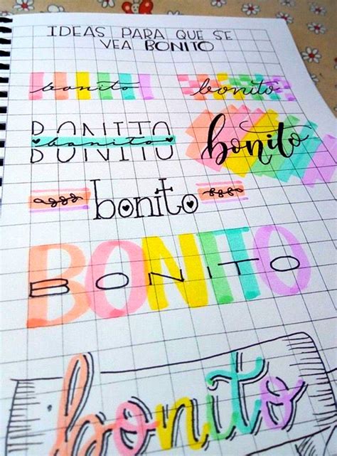 19 Ideas creativas para tener apuntes escolares bonitos #lettering Bullet Journal School ...