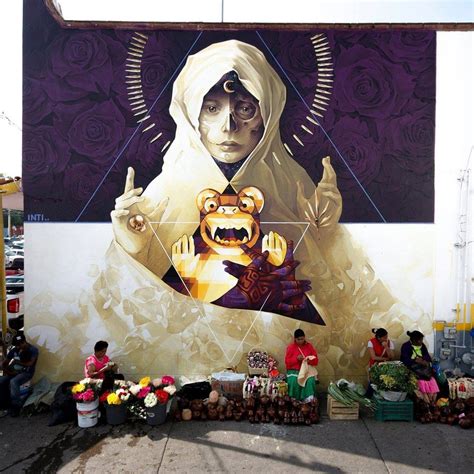 Chilean Street Art: Colossal Coloring Murals by INTI