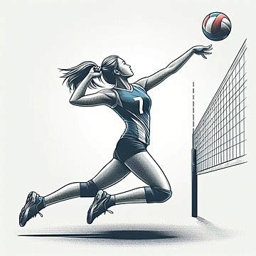 Female Volleyball Player Hitting The Ball Vintage T Shirt Logo Post ...