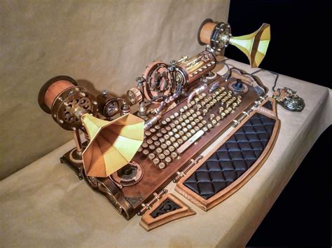 Set Of Steampunk Keyboard, Mouse, Speakers And Camera | Steampunk ...