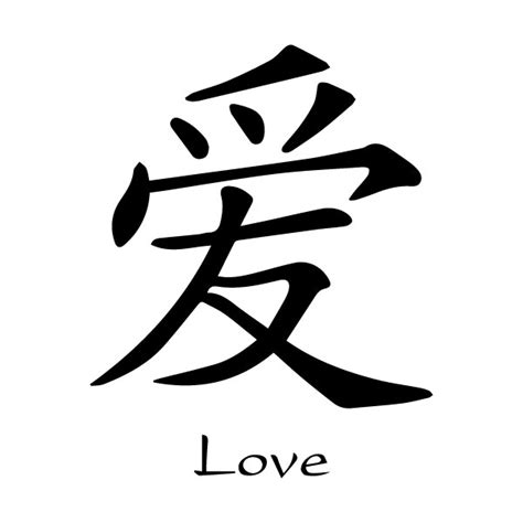 Chinese Calligraphy Symbols Love