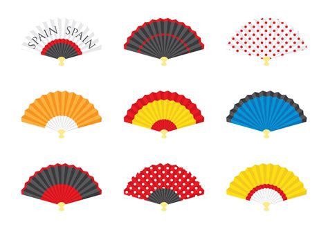 Spanish Fan Collection 117732 Vector Art at Vecteezy