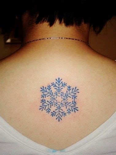 Beautiful Frozen snowflake tattoo on upper back for girls | Snow flake ...