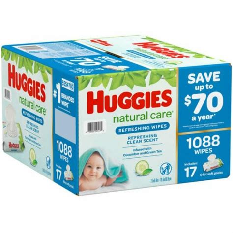 Huggies Wipes Natural Care Cucumber & Green Tea 17/64CT - Central ...