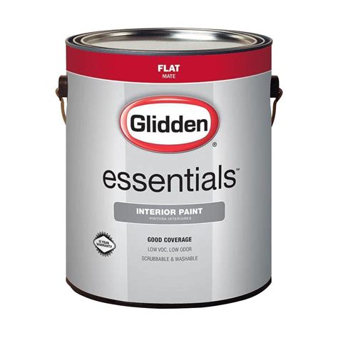 Glidden Essentials 1 gal. Base 1 Flat Interior Paint-GLE-1011-01 - The Home Depot