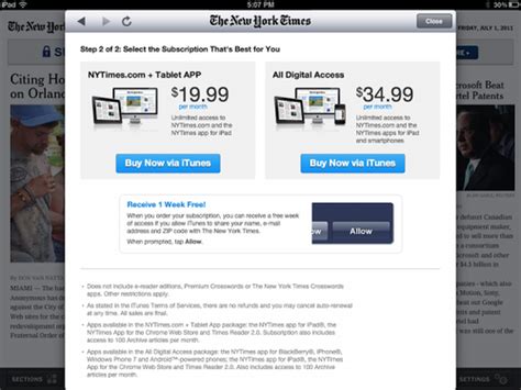 New York Times Offers In-App Subscriptions - MacRumors