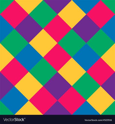 Seamless pattern of colored squares in vintage Vector Image