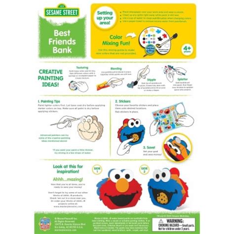 Masterpieces Sesame Street - Best Friends Bank Wood Craft & Paint Kit, 1 unit - Pay Less Super ...