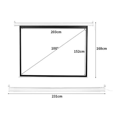 Oakleigh Home Motorised Projector Screen with Remote Control | Temple ...