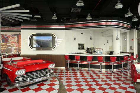 American Diner Interior Fit out in Dubai | Capstone Interior Design LLC