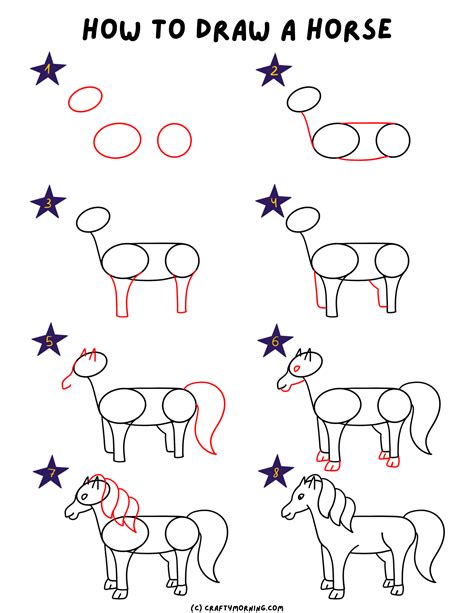 How to Draw a Horse (Easy Step by Step) | FKAkidstv