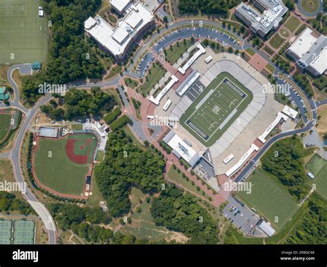 Aerial view of Jerry Richardson Stadium at the University of North ...