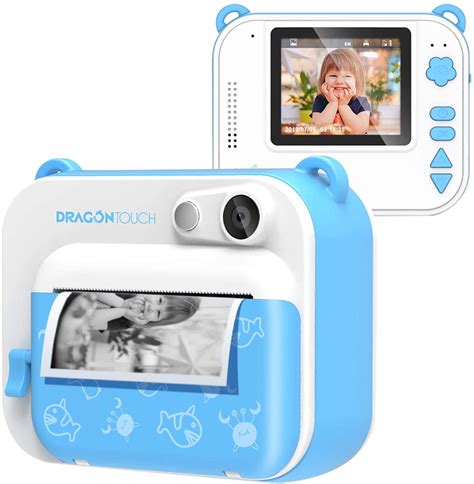 Dragon Touch InstantFun Instant Print Camera for Kids, Zero Ink Toy Camera with Print Paper ...