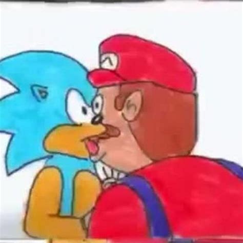 Mario And Sonic Kissing