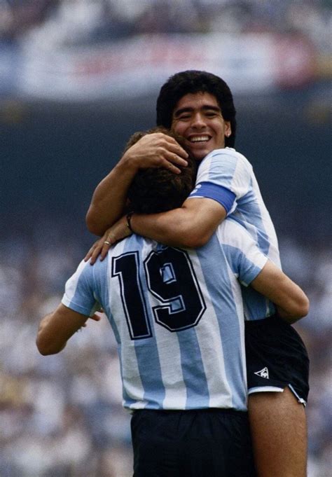 VintageFooty on Twitter: "Maradona celebrates with Oscar Ruggeri 1986 ...