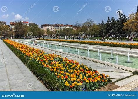 Flower Garden and National Palace of Culture in Sofia, Bulgaria ...