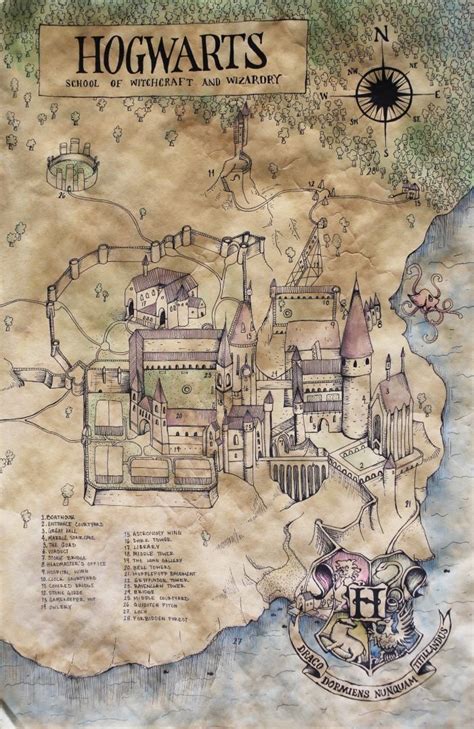 Hogwarts Map Art Print | Cartaz harry potter, Fãs do harry potter ...