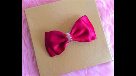 DIY: How to make ribbon bow hair clip - YouTube